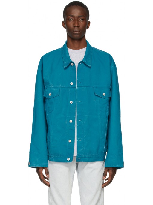 OFF-WHITE Blue Denim Arrows Jacket