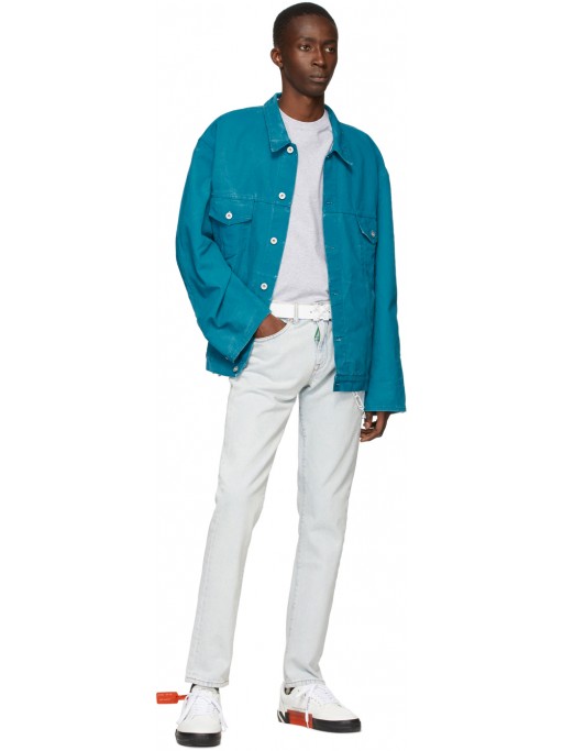 OFF-WHITE Blue Denim Arrows Jacket