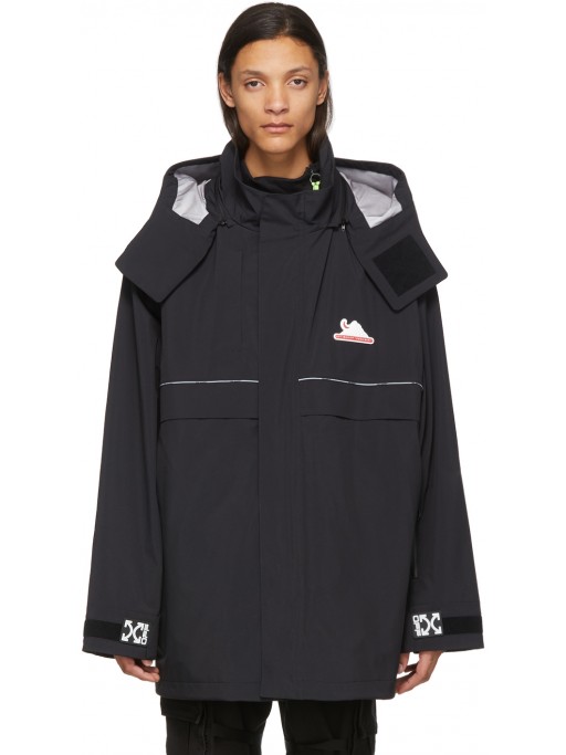 OFF-WHITE Black Technical Shell Jacket