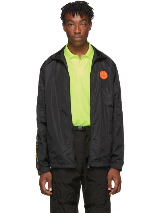 OFF-WHITE Black Nylon Track Jacket