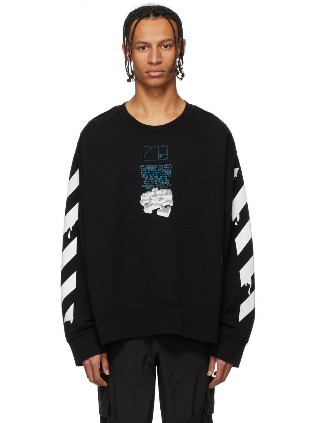 OFF-WHITE Black White Dripping Arrows Sweatshirt