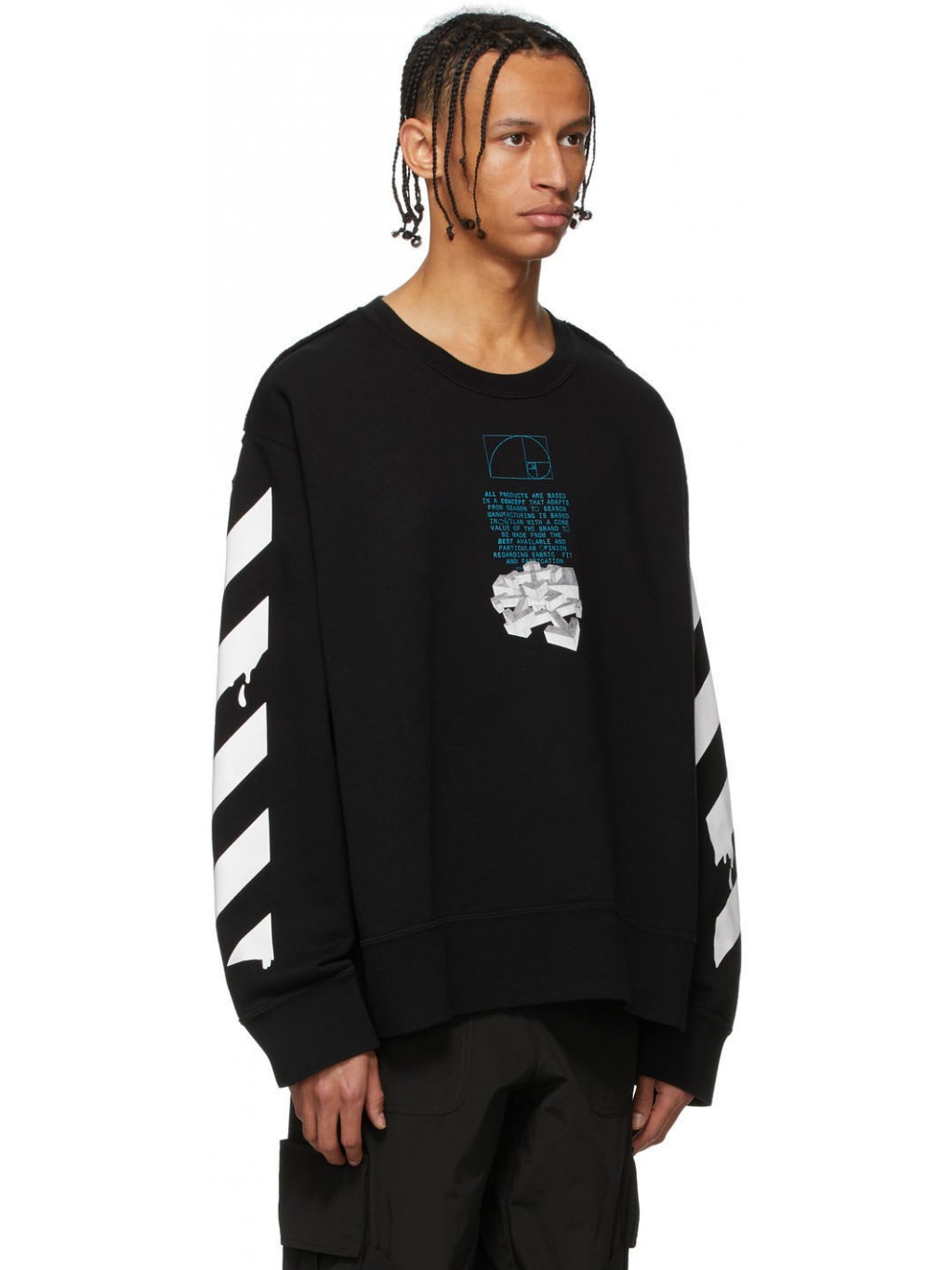 OFF-WHITE Black White Dripping Arrows Sweatshirt