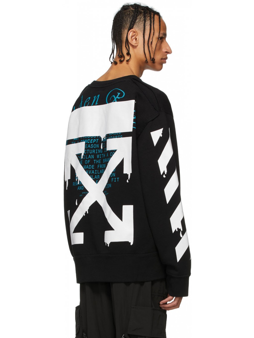 OFF-WHITE Black White Dripping Arrows Sweatshirt