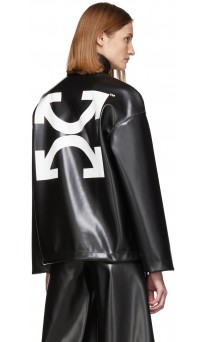 OFF-WHITE Black Coated Anorak Jacket