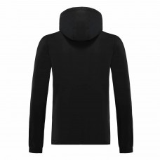Flamengo Mens Windrunner Full Zip Hooded Jacket Black 23-24
