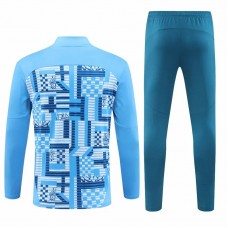 Olympique Marseille Mens Blue Training Technical Football Tracksuit 2024-25