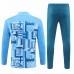Olympique Marseille Mens Blue Training Technical Football Tracksuit 2024-25