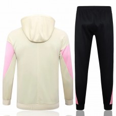 PSG Jordan Mens Beige Training Hooded Presentation Football Tracksuit 2024-25