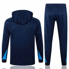 Chelsea Mens Navy Training Hooded Technical Football Tracksuit 24-25