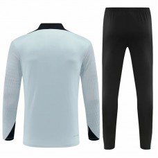 FC Barcelona Mens White Training Technical Football Tracksuit 2024-25