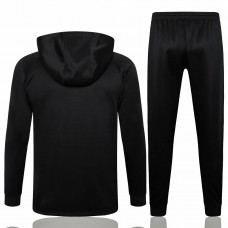 Inter Milan Mens Black Training Hooded Presentation Football Tracksuit 2024-25