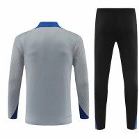 Inter Milan Mens Grey Training Technical Football Tracksuit 2024-25