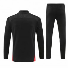 AC Milan Mens Black Training Technical Football Tracksuit 2024-25